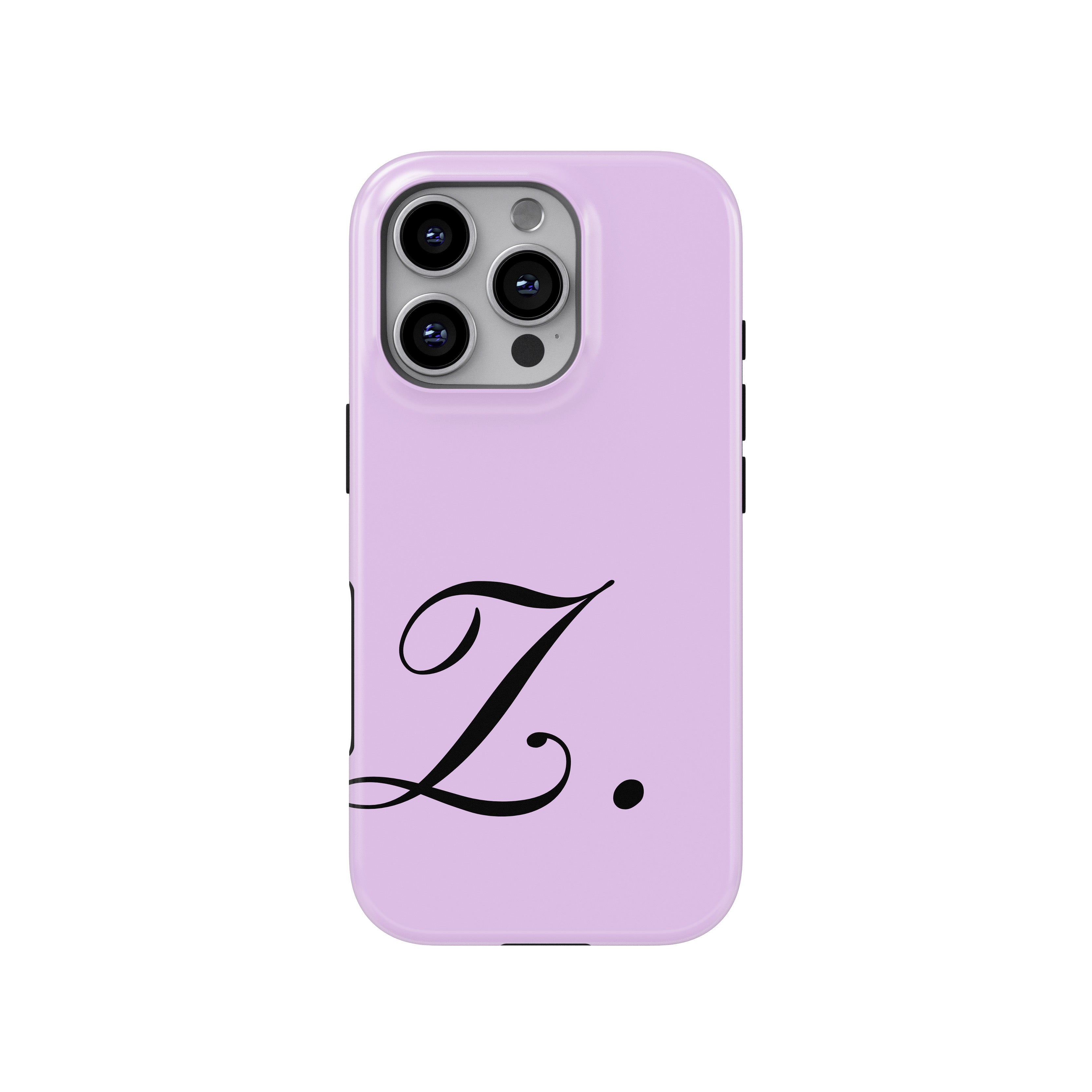 Z Lavender Initial Baskılı Telefon Kılıfı
