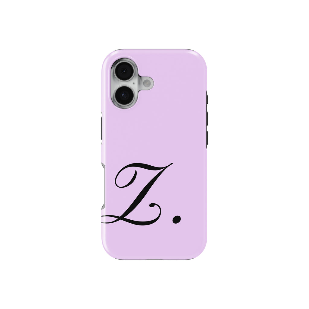 Z Lavender Initial Baskılı Telefon Kılıfı
