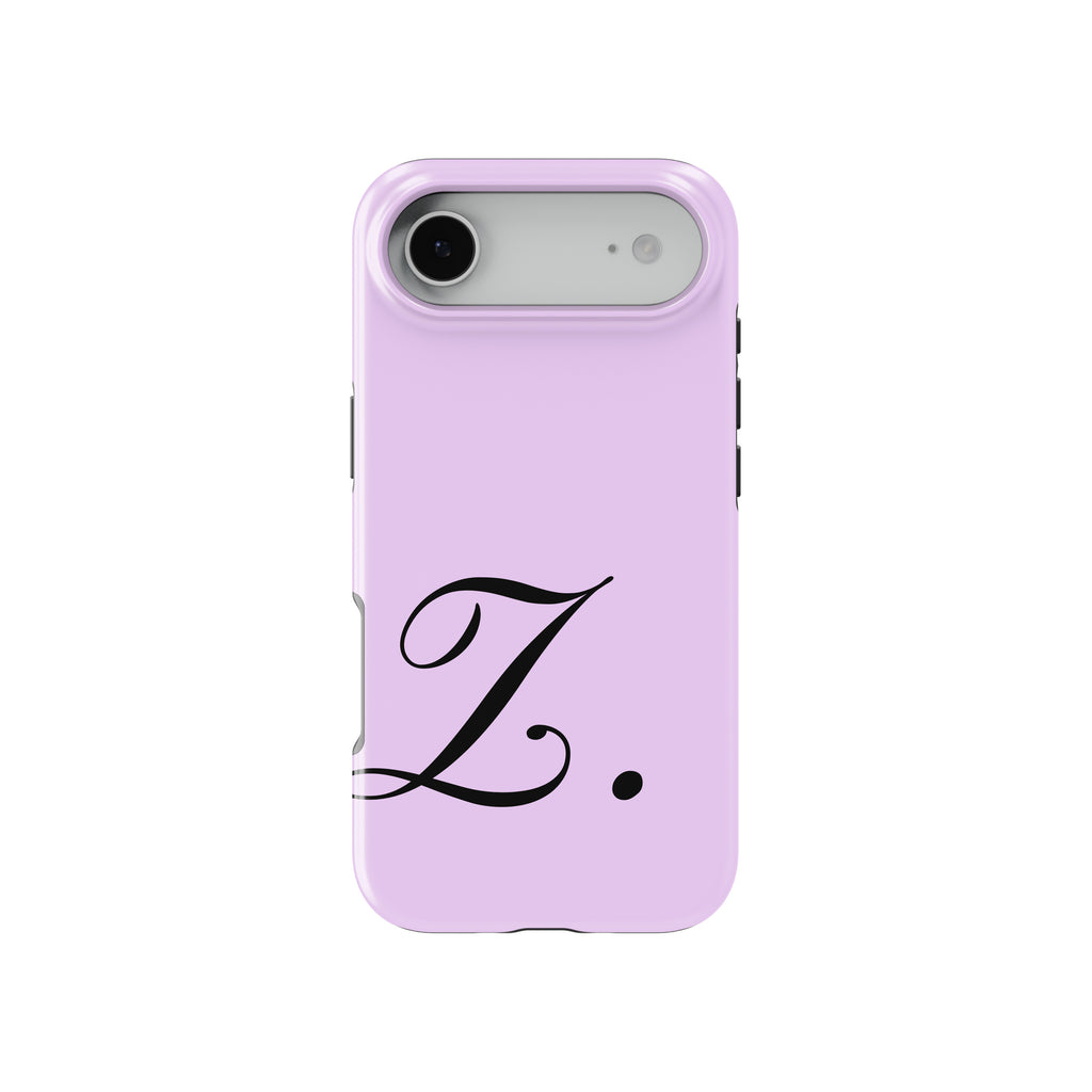 Z Lavender Initial Baskılı Telefon Kılıfı
