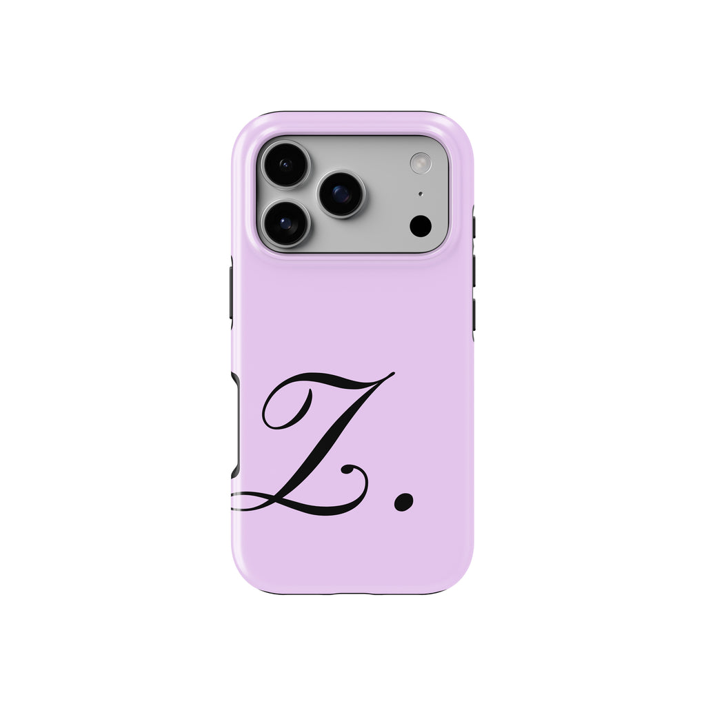 Z Lavender Initial Baskılı Telefon Kılıfı