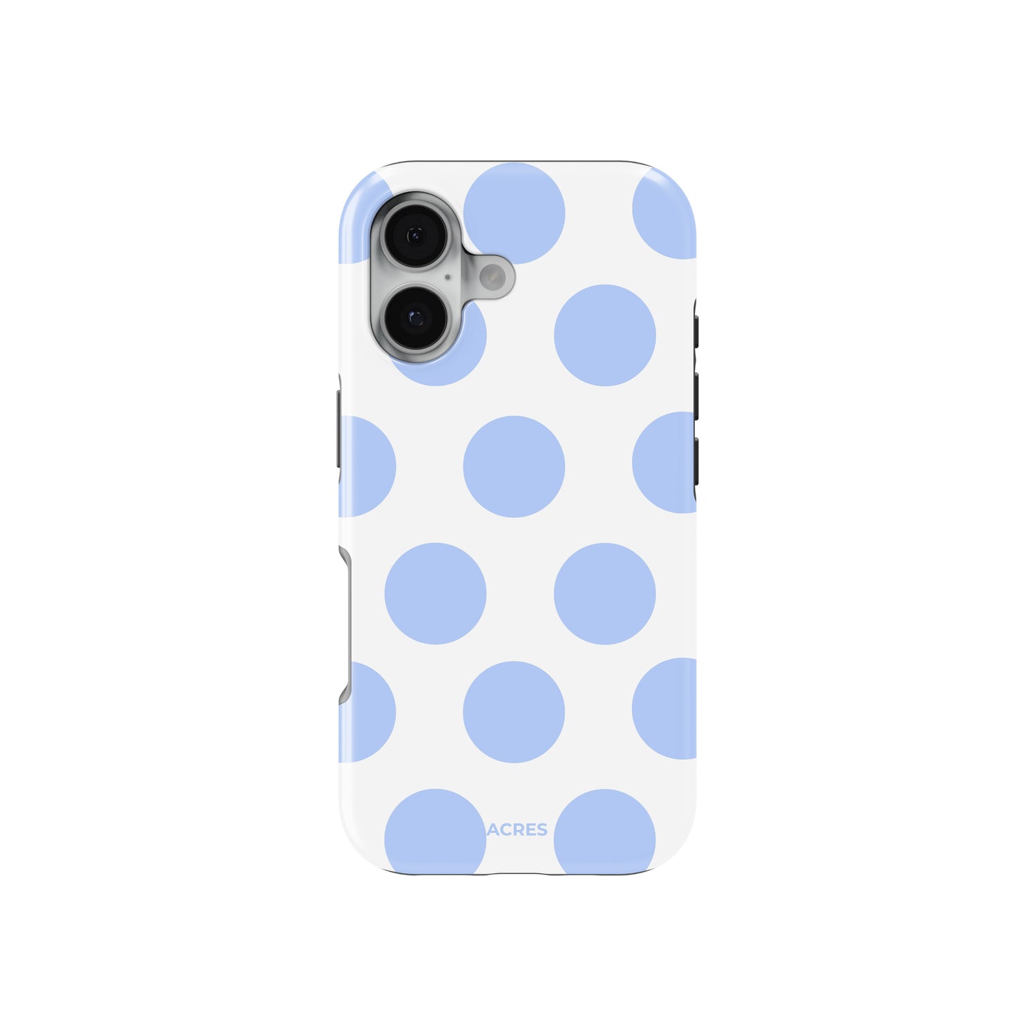 Blue Cream Maxi Polka Baskılı Telefon Kılıfı